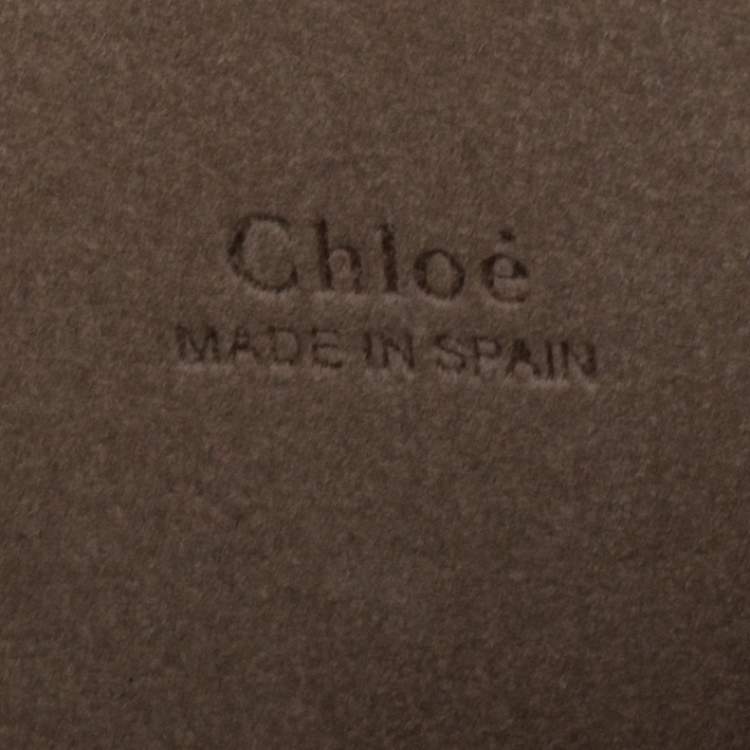 Pre Owned Chloe Brown/Orange Leather and Suede Small Faye Shoulder Bag