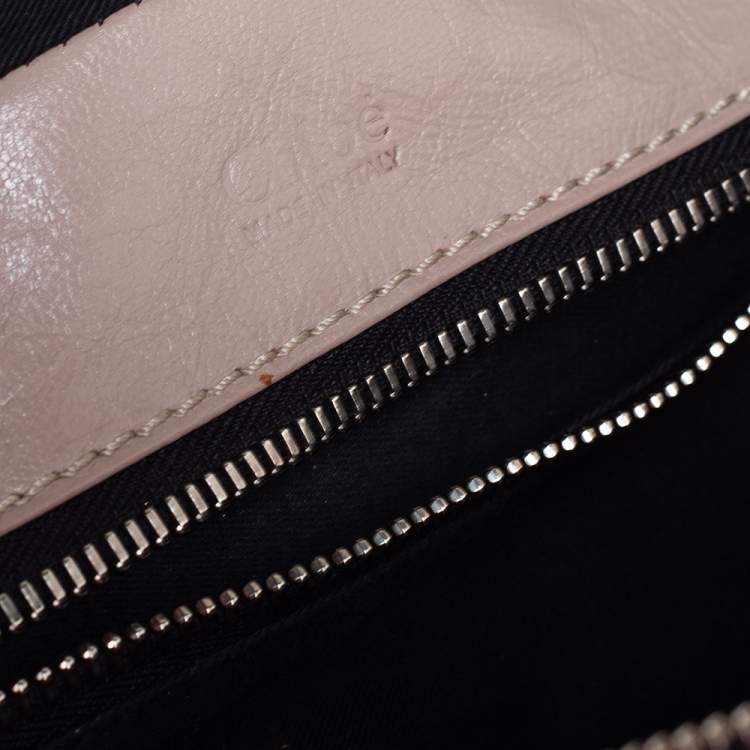 Pre Owned Chloe Beige/Black Leather Betty Satchel