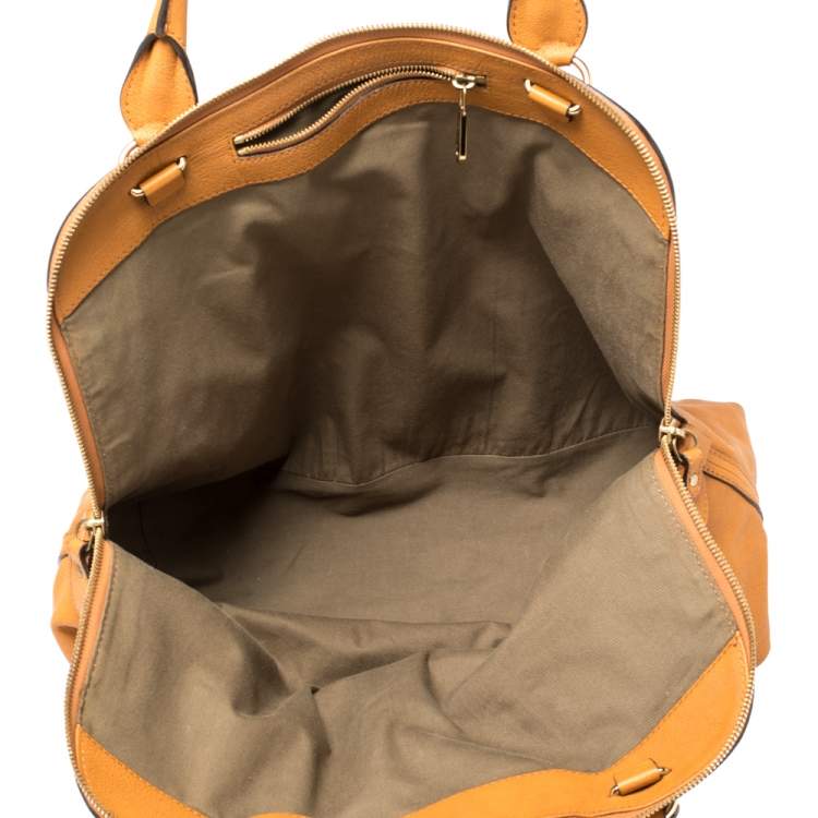 مملوكة مسبقًا Chloe Orange Leather Large Elsie Bowling Bag