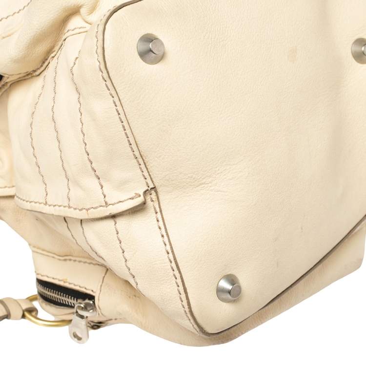 Pre Owned Chloe Cream Leather Large Betty Satchel