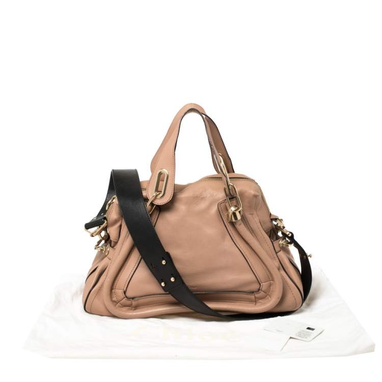Pre Owned Chloe Old Rose Pink Leather Medium Paraty Shoulder Bag