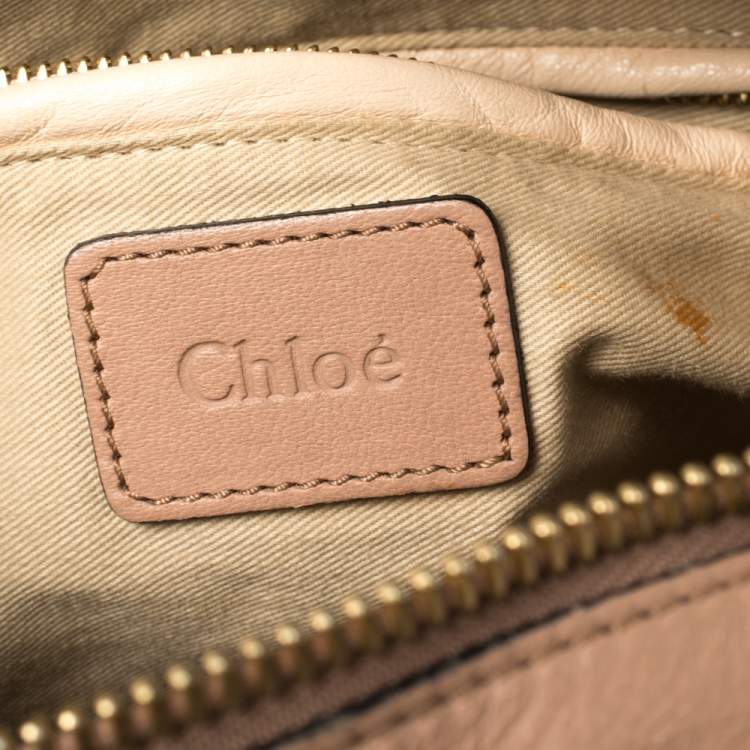 Pre Owned Chloe Old Rose Pink Leather Medium Paraty Shoulder Bag