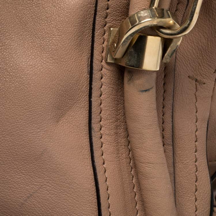 Pre Owned Chloe Old Rose Pink Leather Medium Paraty Shoulder Bag