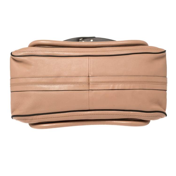 Pre Owned Chloe Old Rose Pink Leather Medium Paraty Shoulder Bag