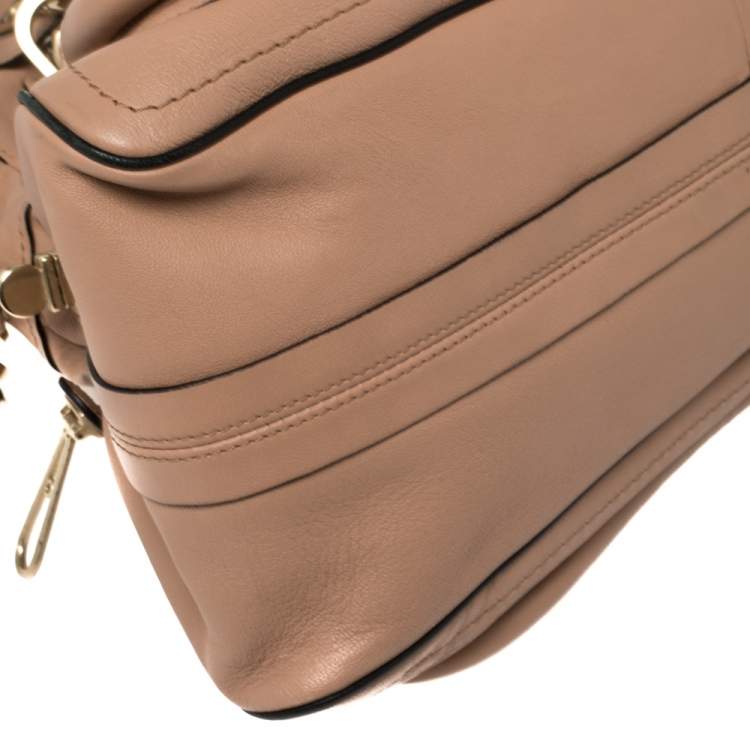 Pre Owned Chloe Old Rose Pink Leather Medium Paraty Shoulder Bag