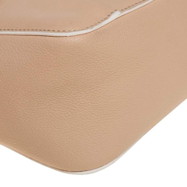 Pre Owned Chloe Beige Leather Small Elsie Shoulder Bag