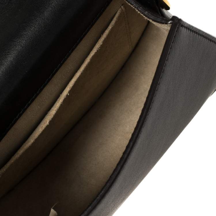 Pre Owned Chloe Black Leather and Suede Small Nile Bracelet Shoulder Bag