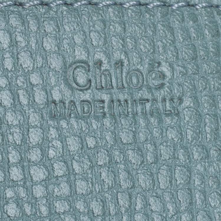Pre Owned Chloe Two Tone Blue Leather Medium Drew Shoulder Bag
