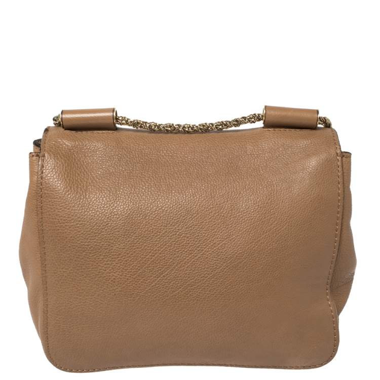 مملوكة مسبقًا Chloé Beige Leather Small Elsie Shoulder Bag