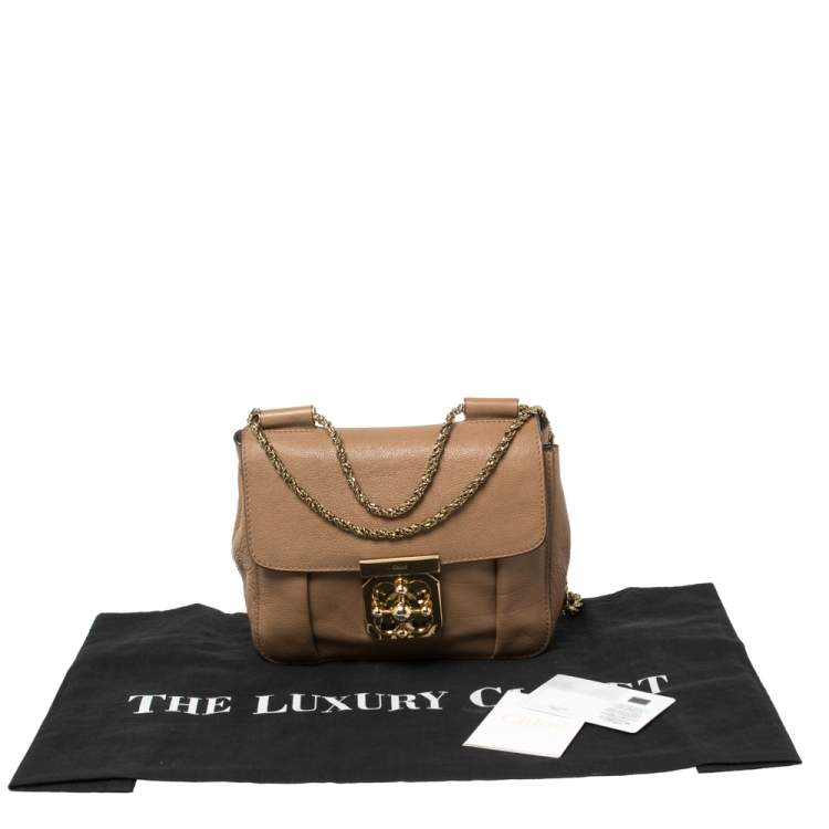مملوكة مسبقًا Chloé Beige Leather Small Elsie Shoulder Bag