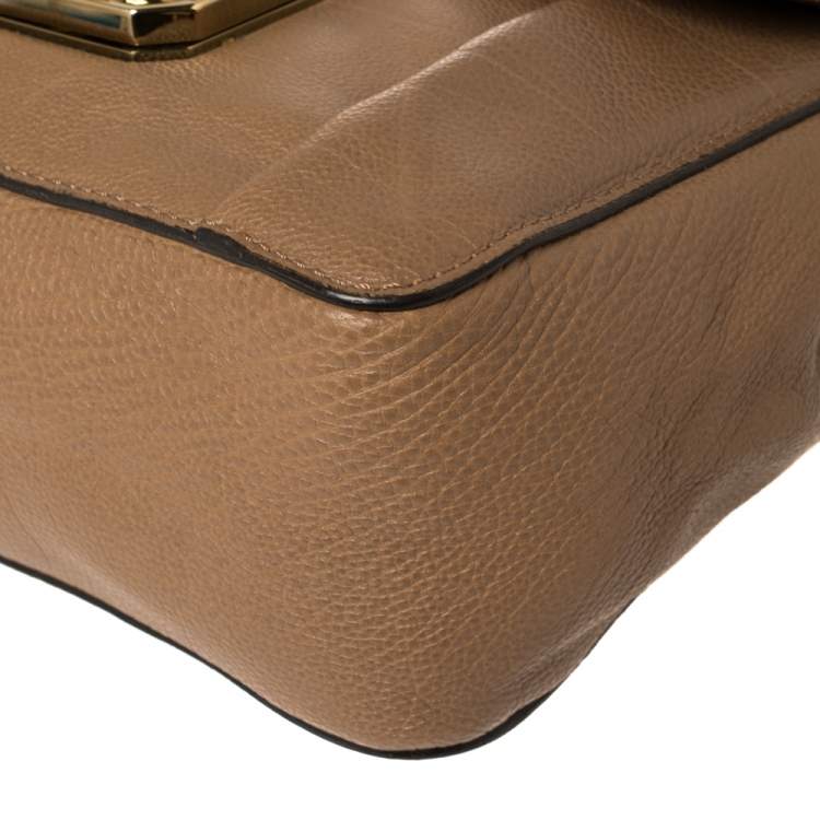 مملوكة مسبقًا Chloé Beige Leather Small Elsie Shoulder Bag