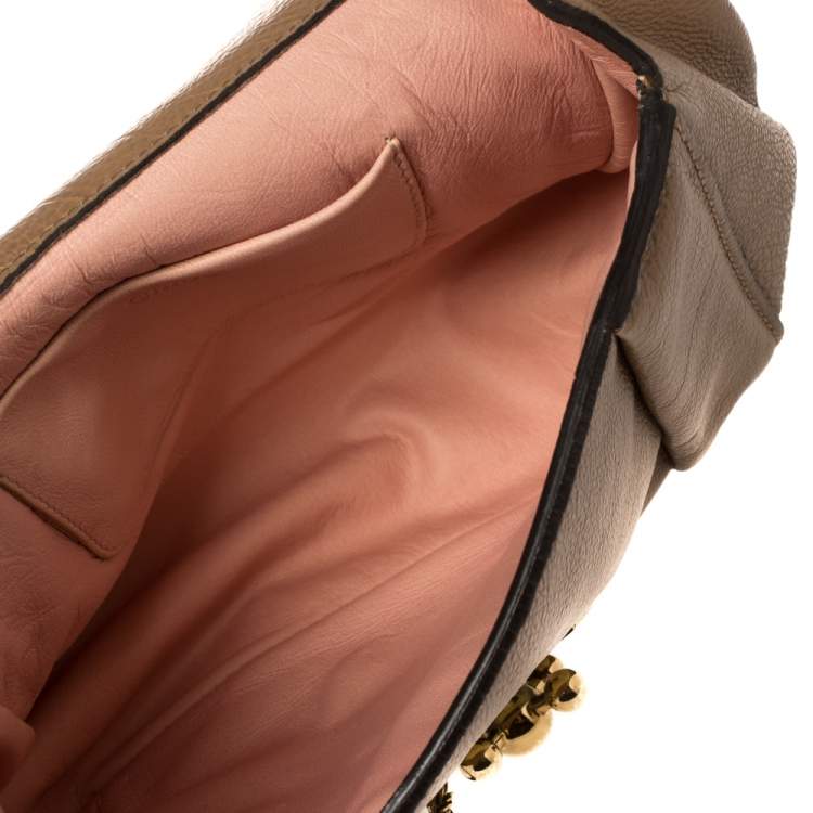 مملوكة مسبقًا Chloé Beige Leather Small Elsie Shoulder Bag