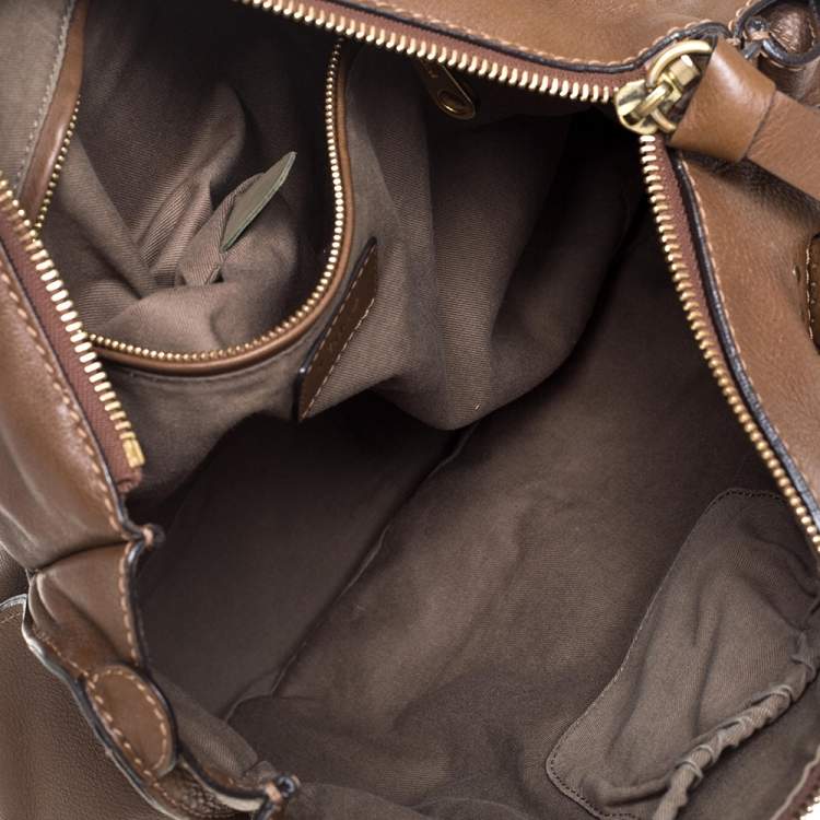 Pre Owned Chloé Brown Leather Large Marcie Satchel