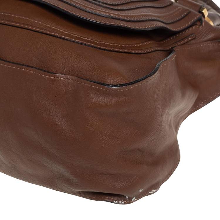 Pre Owned Chloé Brown Leather Large Marcie Satchel