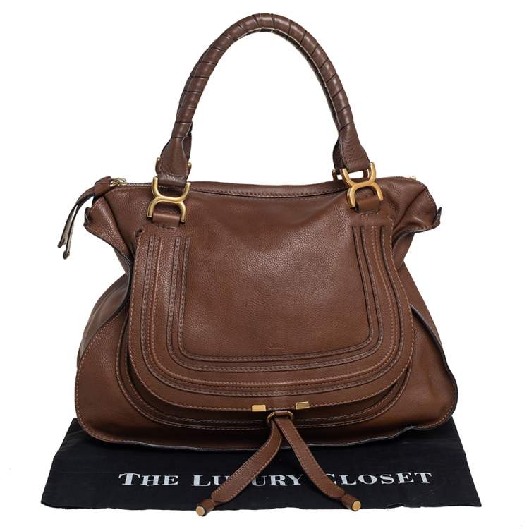 Pre Owned Chloé Brown Leather Large Marcie Satchel