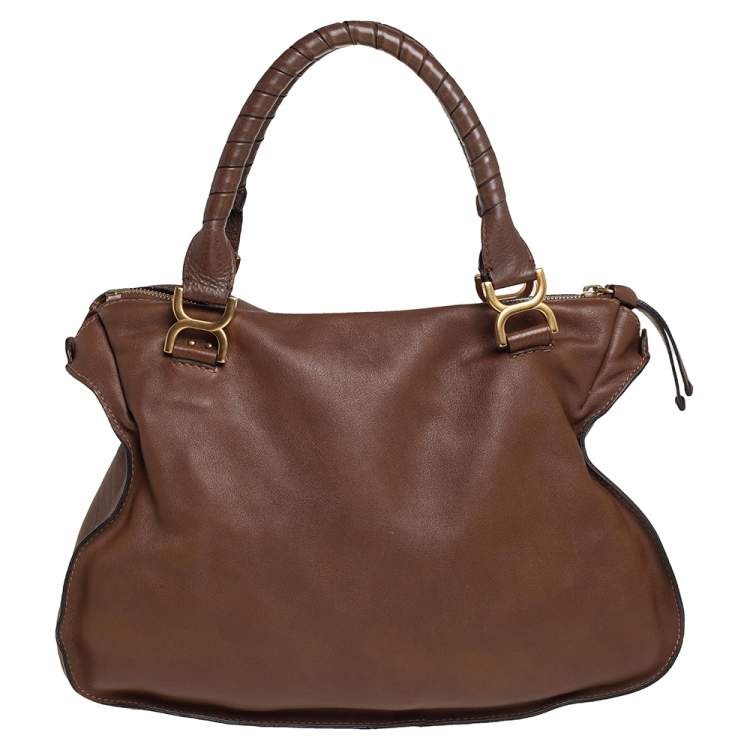 Pre Owned Chloé Brown Leather Large Marcie Satchel