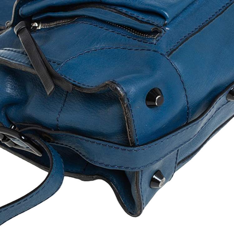 Pre Owned Chloe Blue Leather Tracy Satchel