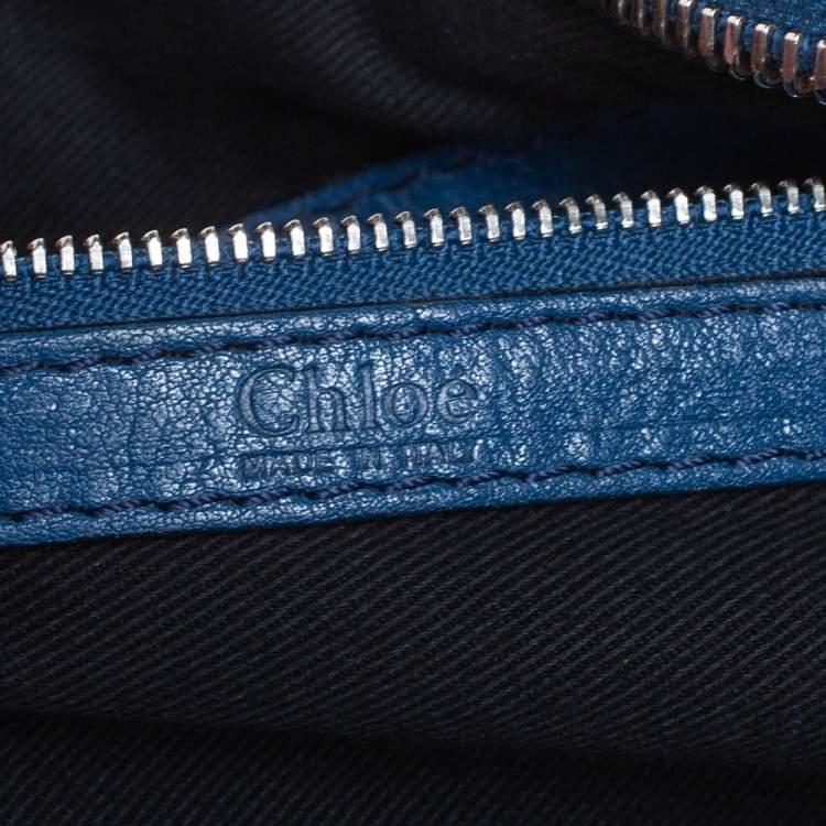 Pre Owned Chloe Blue Leather Tracy Satchel