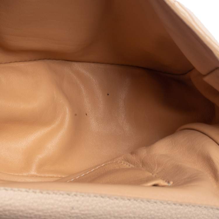 Pre Owned Chloé Beige Leather Small Elsie Shoulder Bag