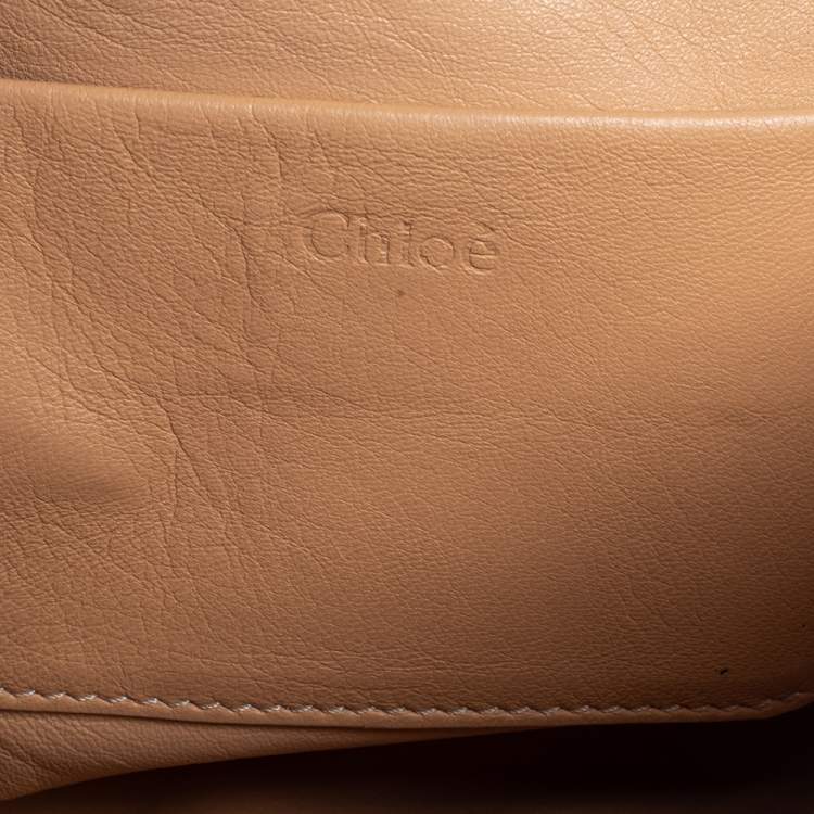 Pre Owned Chloé Beige Leather Small Elsie Shoulder Bag