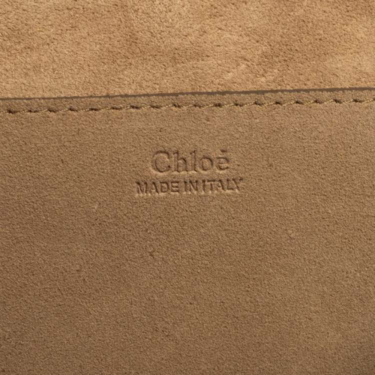 Pre Owned Chloe Red Embroidered Horses Leather Small Drew Bijou Crossbody Bag