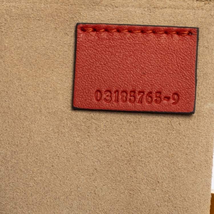 Pre Owned Chloe Red Embroidered Horses Leather Small Drew Bijou Crossbody Bag