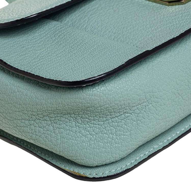 Pre Owned Chloe Green Leather Elsie Shoulder Bag 
