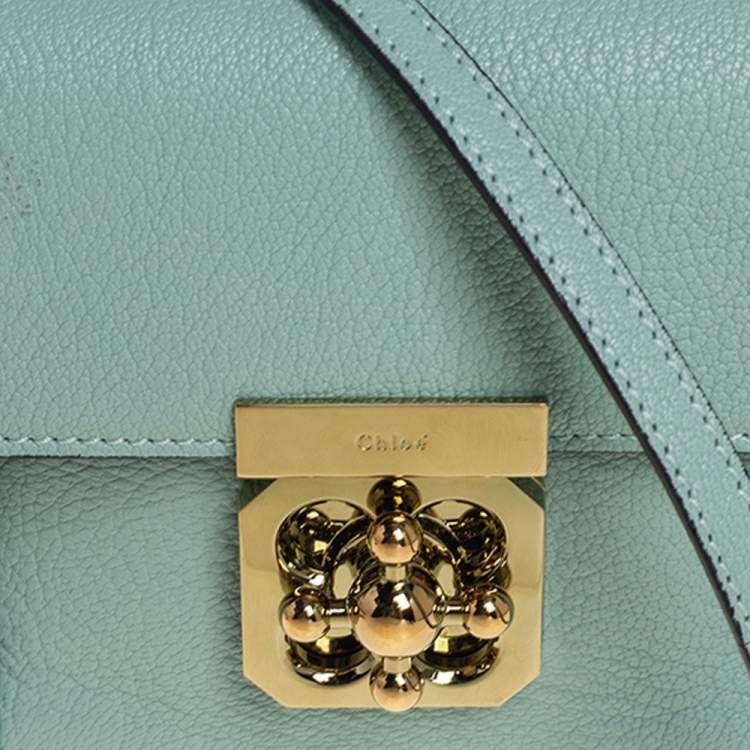 Pre Owned Chloe Green Leather Elsie Shoulder Bag 