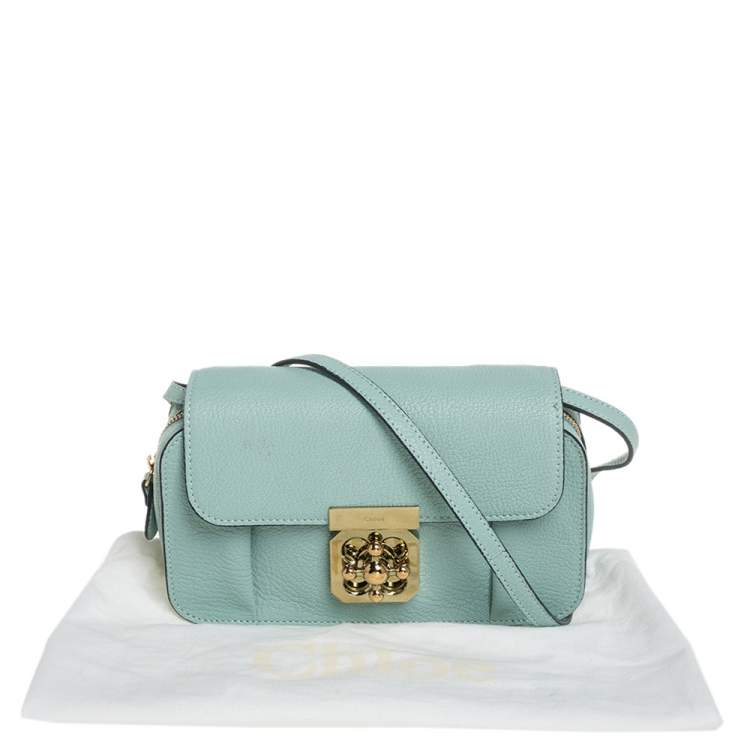 Pre Owned Chloe Green Leather Elsie Shoulder Bag 