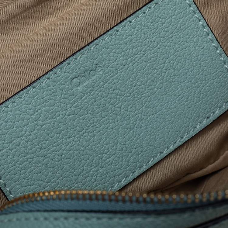 Pre Owned Chloe Green Leather Elsie Shoulder Bag 