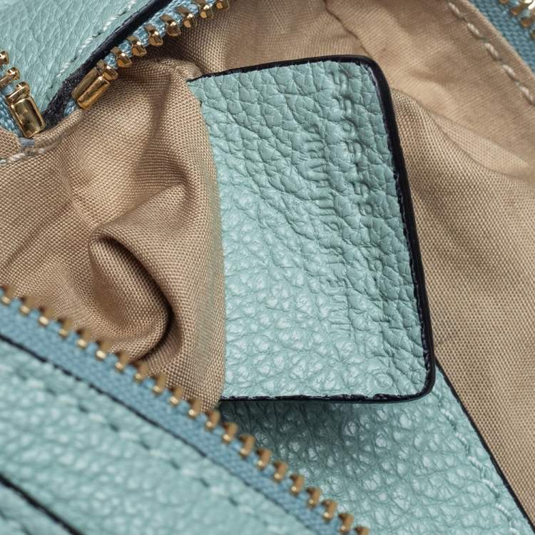 Pre Owned Chloe Green Leather Elsie Shoulder Bag 