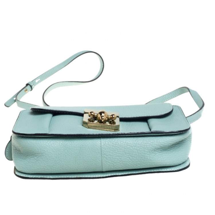 Pre Owned Chloe Green Leather Elsie Shoulder Bag 