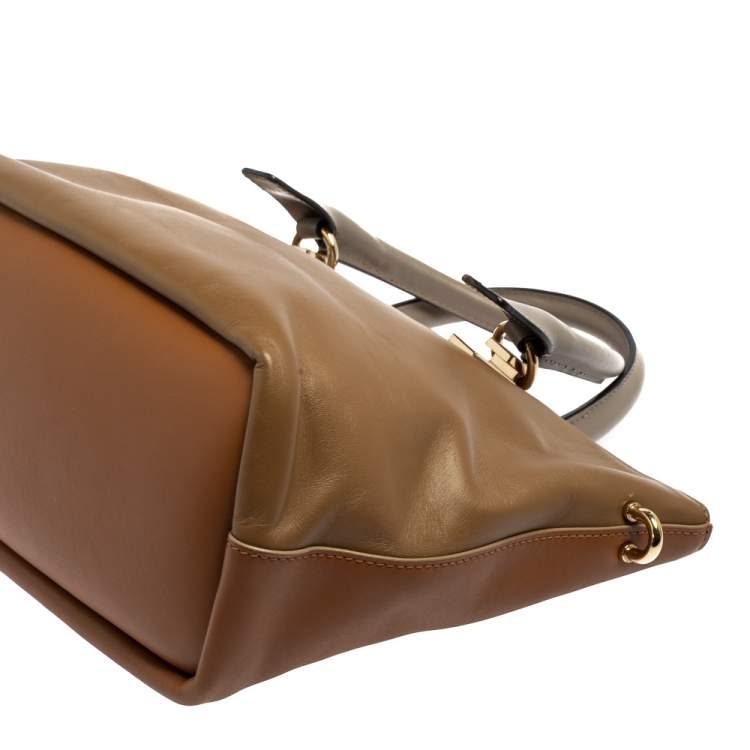 Pre Owned Chloe Multicolor Leather Small Baylee Tote