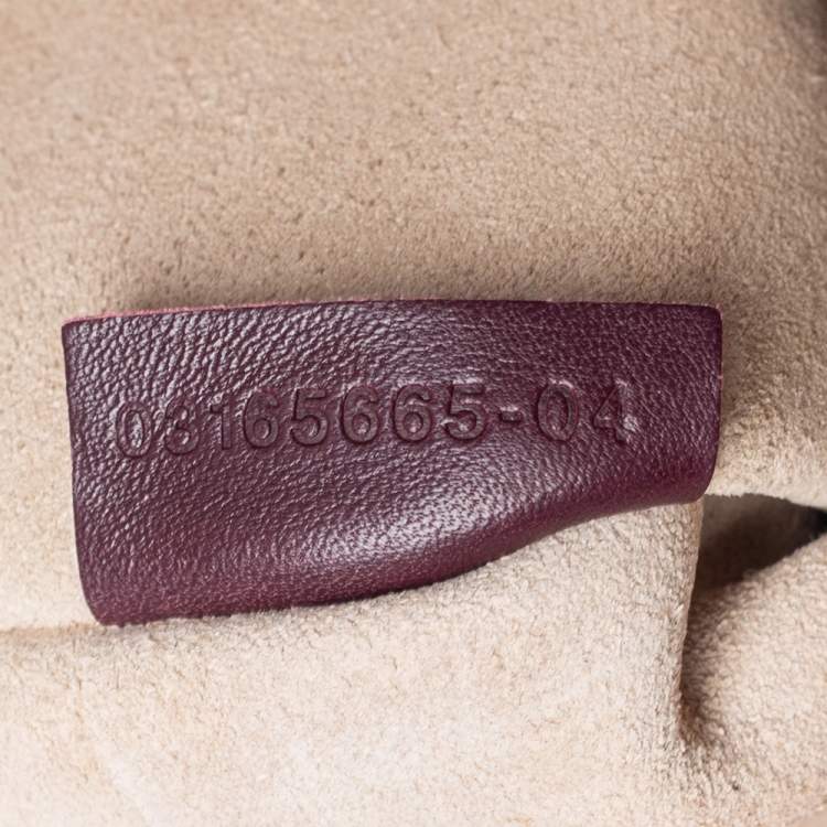 Pre Owned Chloe Burgundy Leather and Suede Medium Faye Shoulder Bag