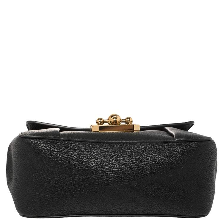 Pre Owned Chloé Black Leather Small Elsie Shoulder Bag