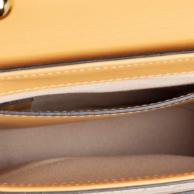 Pre Owned Chloe Beige Croc Embossed Leather Aby Lock Crossbody Bag