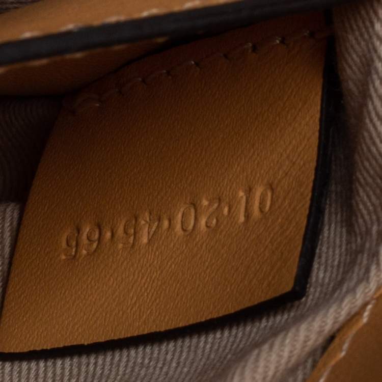 Pre Owned Chloe Beige Croc Embossed Leather Aby Lock Crossbody Bag