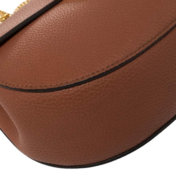 Pre Owned Chloe Brown Leather Medium Drew Shoulder Bag