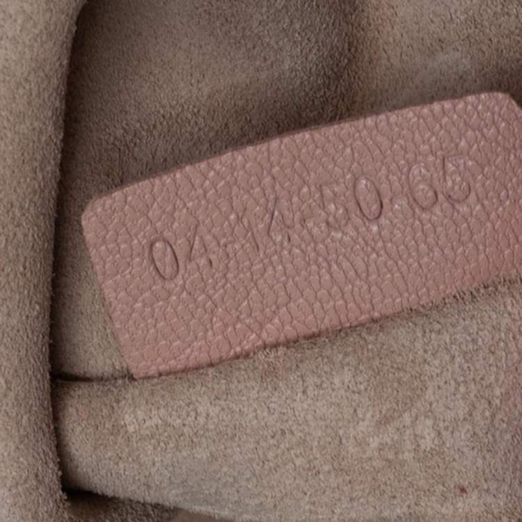 Pre Owned Chloe Powder Pink Grained Leather Drew Fold Over Clutch