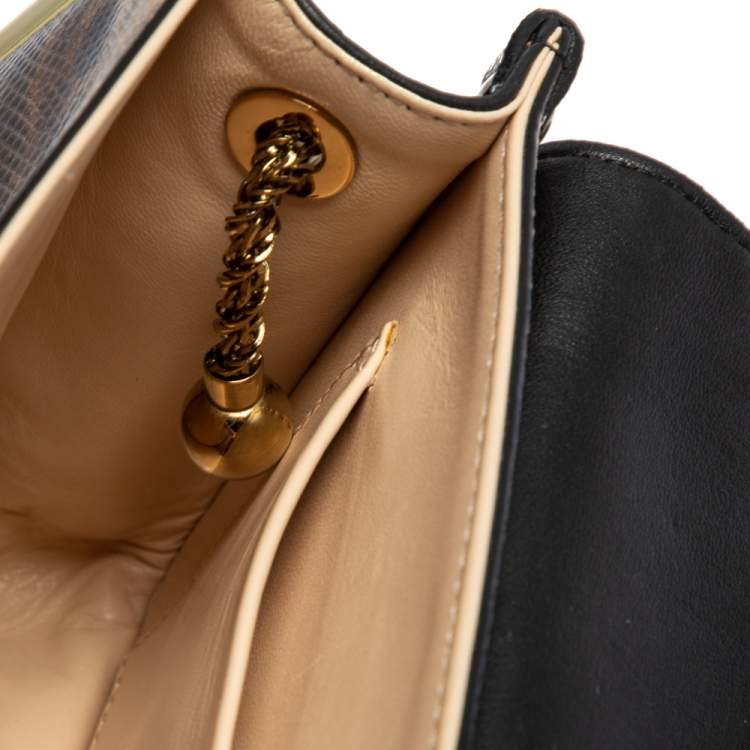 Pre Owned Chloe Brown Karung, Sequins and Leather Small Sally Shoulder Bag