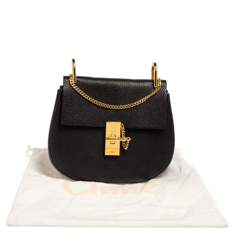 Pre Owned Chloe Black Leather Medium Drew Shoulder Bag