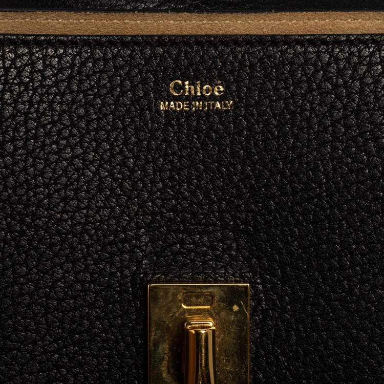 Pre Owned Chloe Black Leather Medium Drew Shoulder Bag