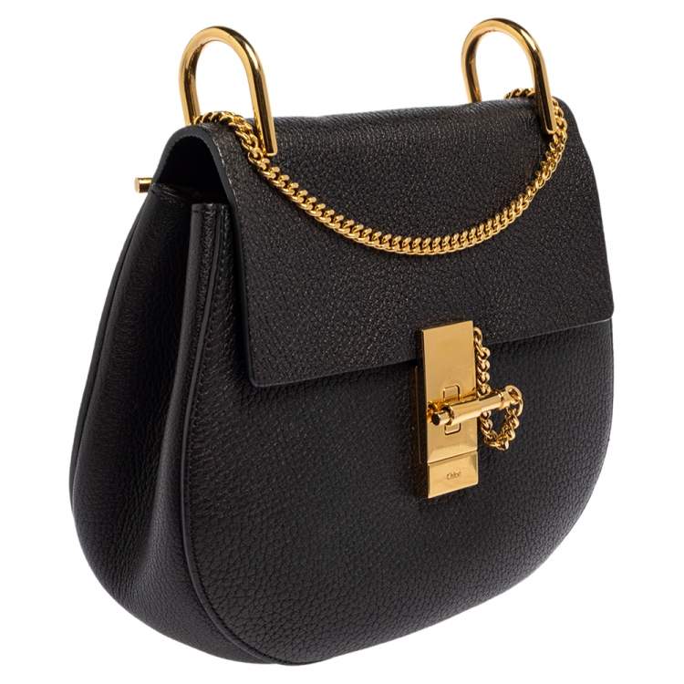 Pre Owned Chloe Black Leather Medium Drew Shoulder Bag