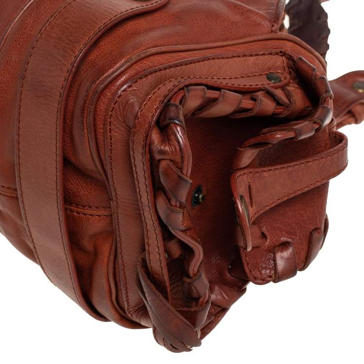 Pre Owned Chloe Brown Leather Silverado Satchel