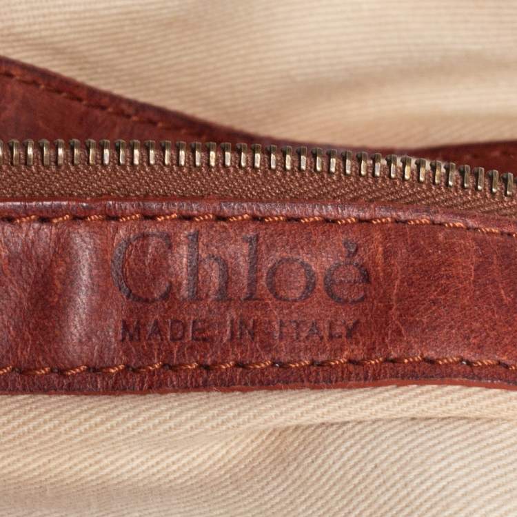Pre Owned Chloe Brown Leather Silverado Satchel