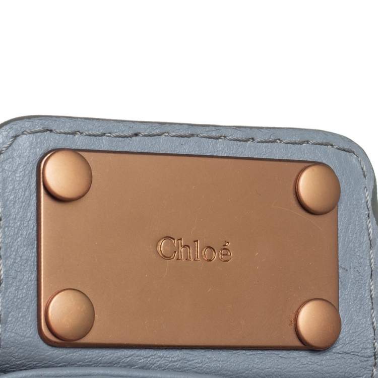 Pre Owned Chloé Grey Grained Leather Medium Paddington Satchel