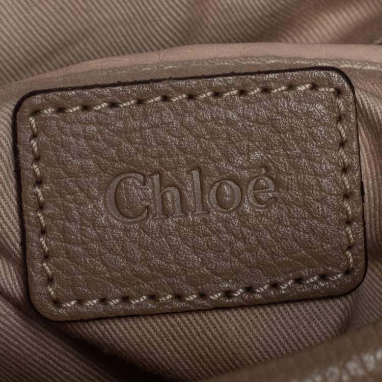 Pre Owned Chloe Beige Leather Small Paraty Shoulder Bag