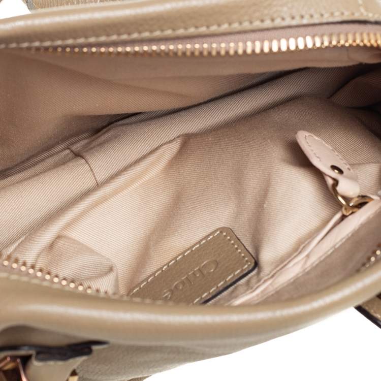 Pre Owned Chloe Beige Leather Small Paraty Shoulder Bag