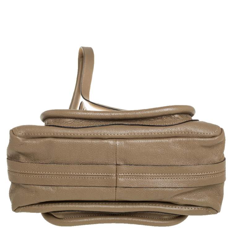 Pre Owned Chloe Beige Leather Small Paraty Shoulder Bag