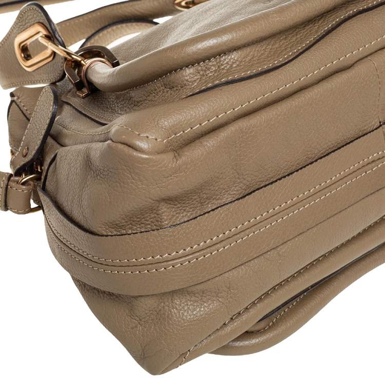 Pre Owned Chloe Beige Leather Small Paraty Shoulder Bag
